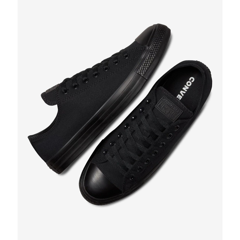 Converse Chuck Taylor All Star Monochrome Black Low Top Sneakers M5039 Men's 7.5